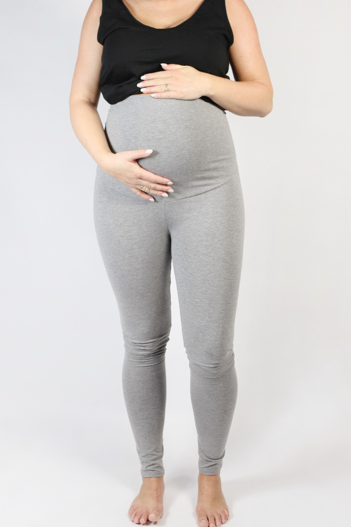 Organic leggings Mama tinged in light grey