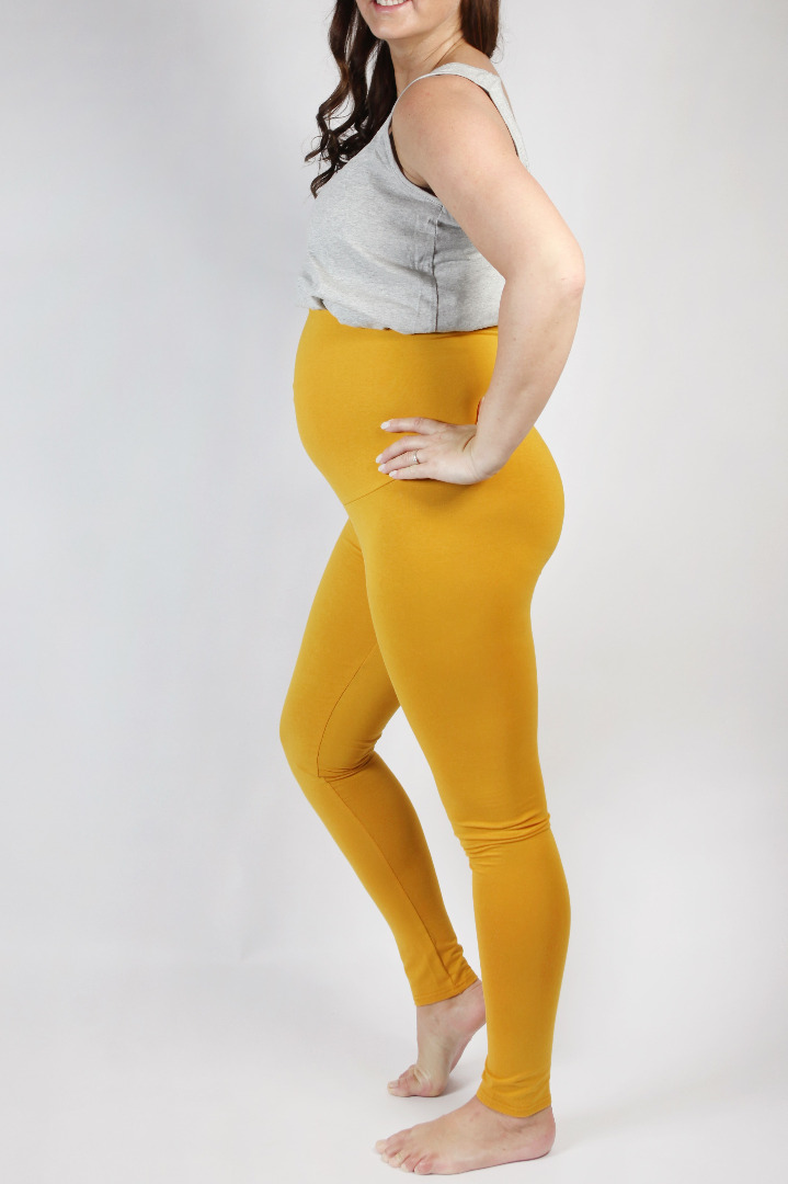 Organic leggings Mama saffron 2