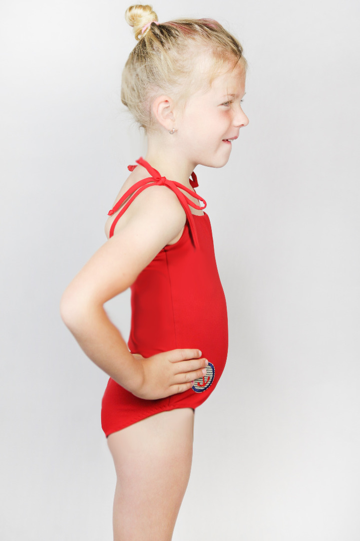 Recycling swimsuite Flori Petite, melon red 2