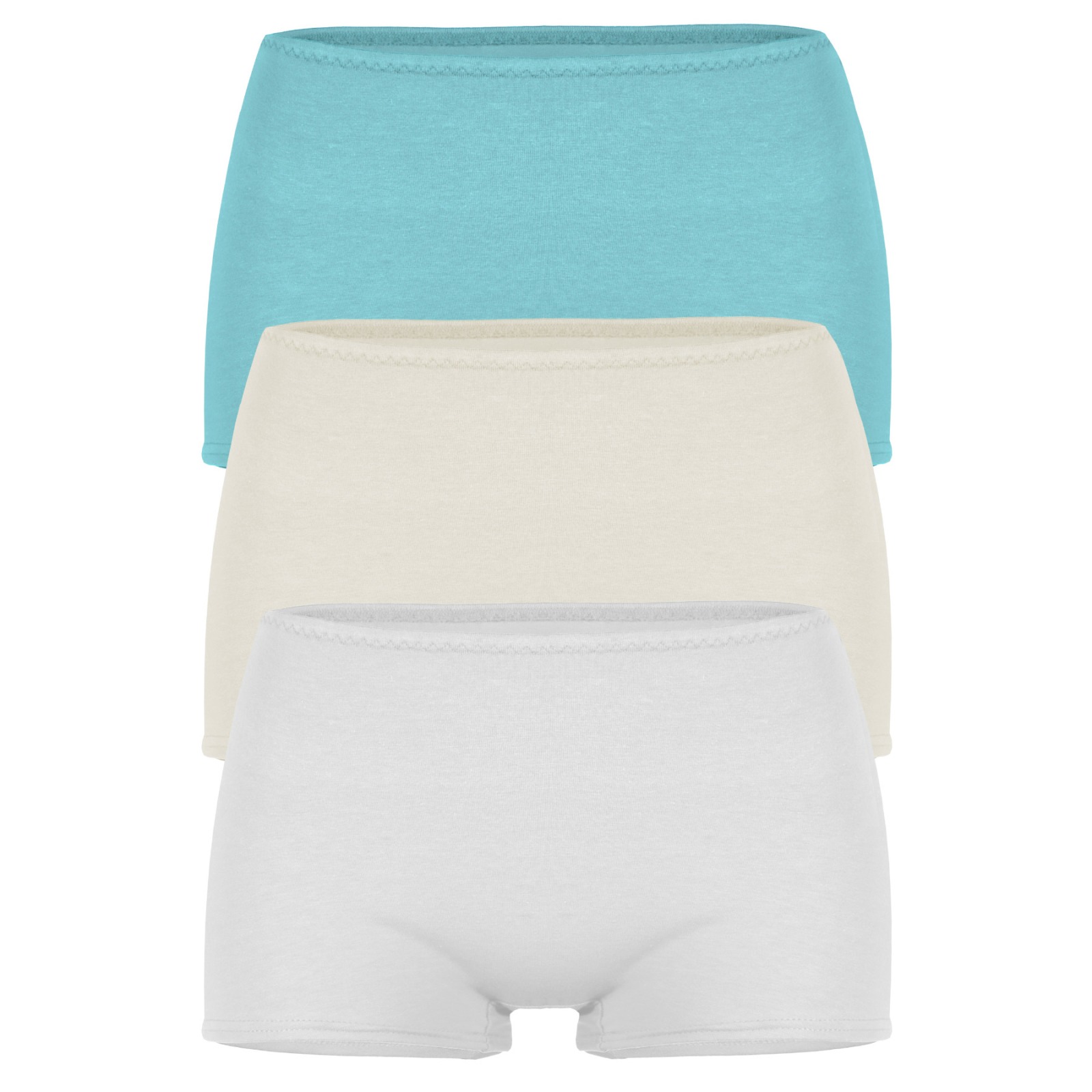 set of 3 organic panties Erna Air: Light blue, ecru, white