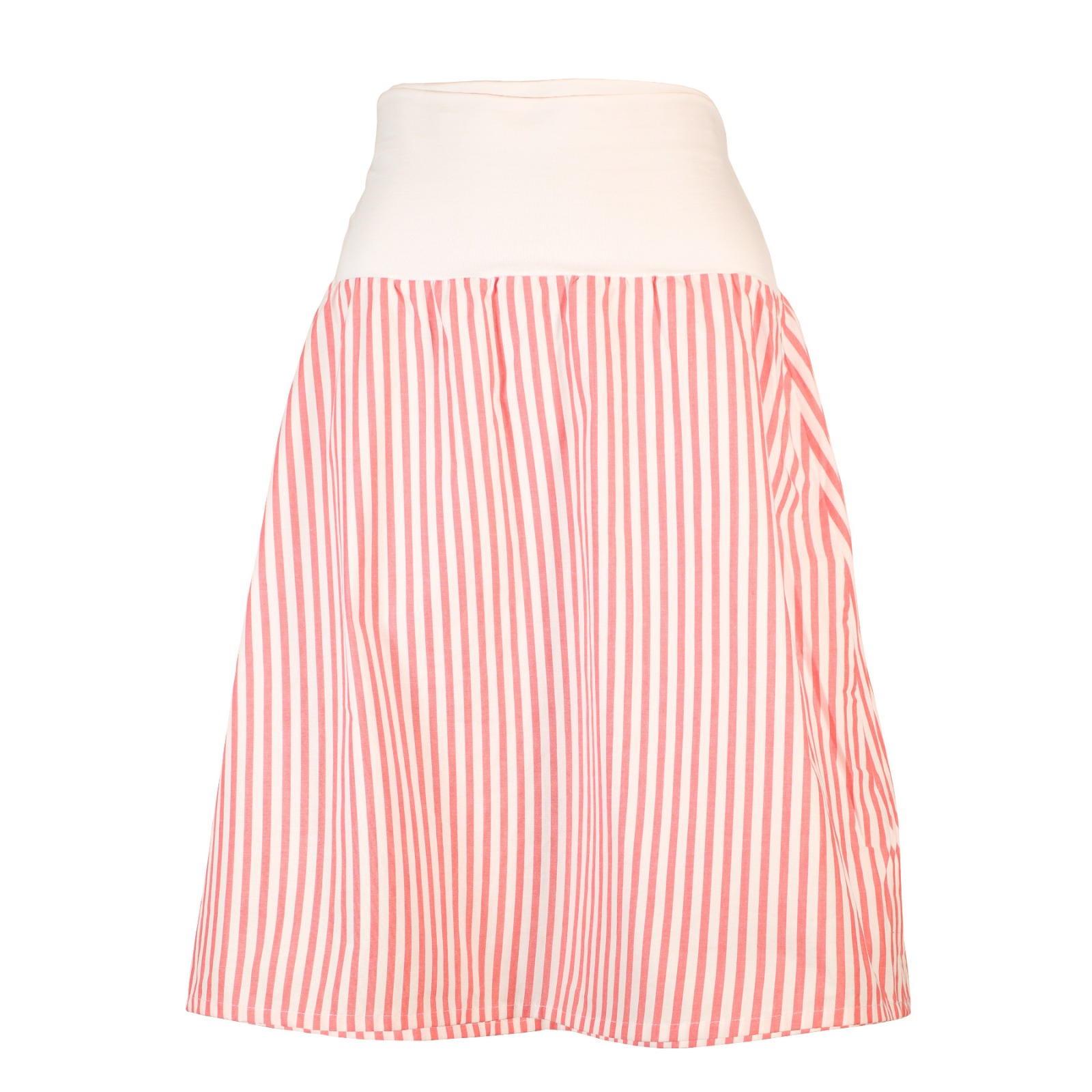 Organic skirt Freudian summer stripes red / white 2