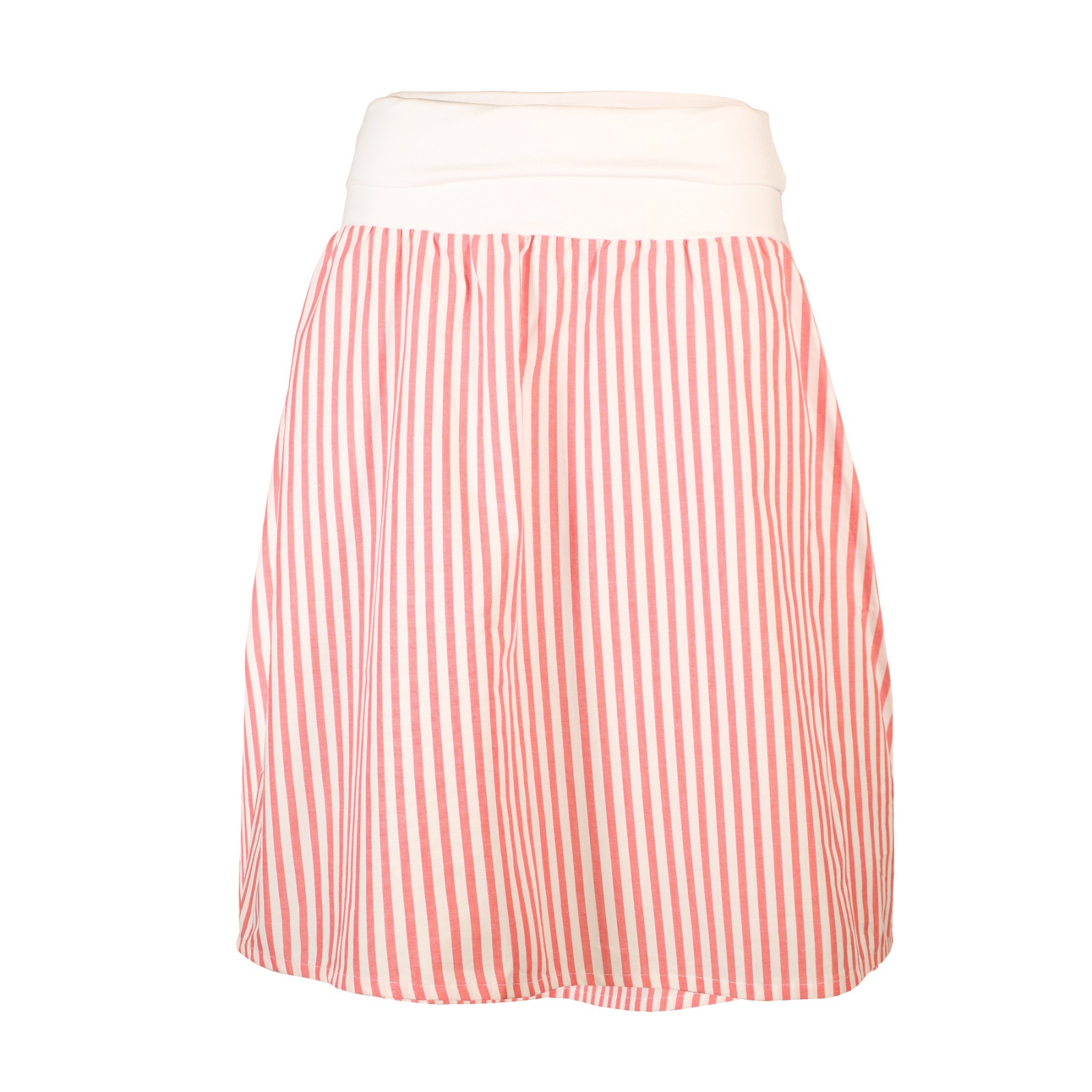 Organic skirt Freudian summer stripes red / white