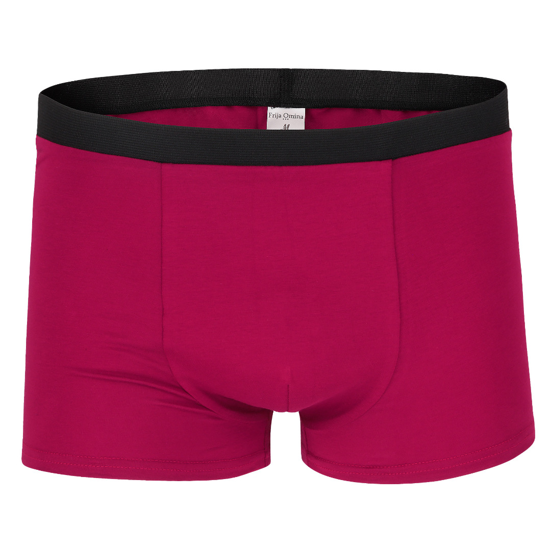 Organic men s trunk boxer shorts, berry red