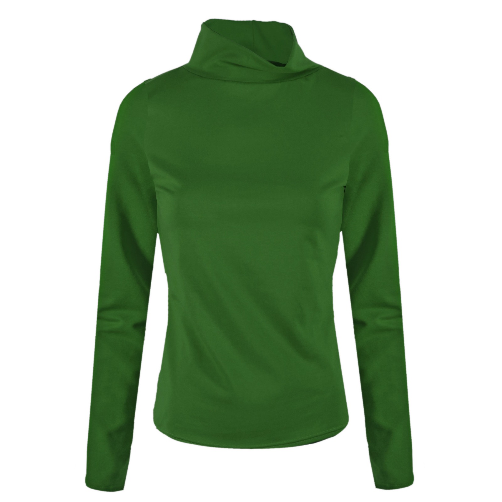 Organic Polo neck shirt Rolli, verde green