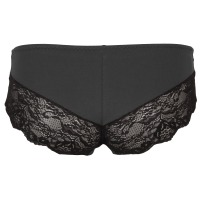 Organic hipster panties Me anthracite / lace