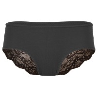 Organic hipster panties Me anthracite / lace 2