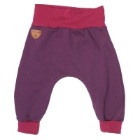 Sweat baggy trousers with growth adaption aubergine red