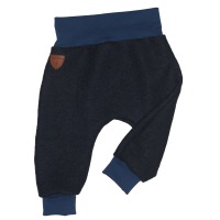 Boiled wool baggy trousers with groth adaption, dark blue 2
