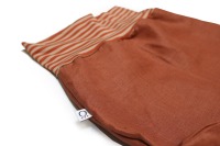 Organic hemp kids trousers with groth adaption saffron + stripes 3
