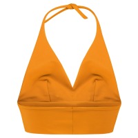 Recycling bikini top Fjordella, mango yellow 2