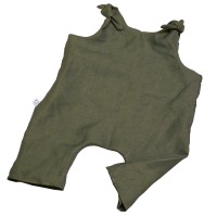 Baby romper from hemp forest green 2