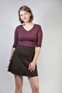 Organic skirt Wave, brown 2