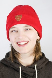 Sustainable beanie hat Basel, red 2
