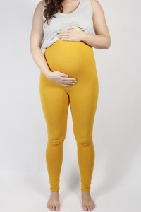 Organic leggings Mama, saffron
