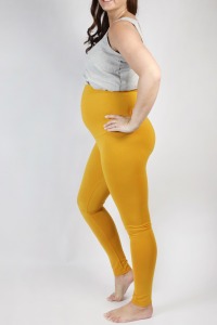 Organic leggings Mama, saffron 2