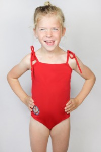 Recycling swimsuite Flori Petite, melon red
