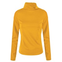 Bio-Rollkragen-Shirt Rolli safran gelb