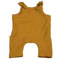 Baby-Strampler aus Hanf safran gelb