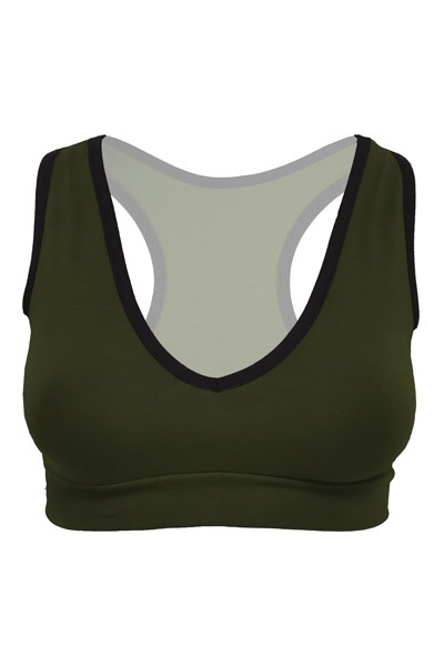 Organic sports top Athla forest army green -