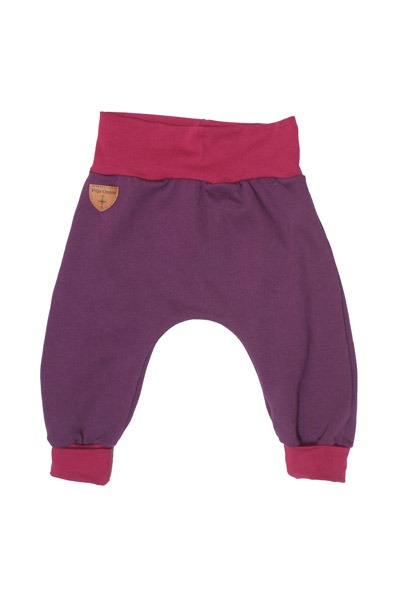 Sweat baggy trousers with growth adaption aubergine red -