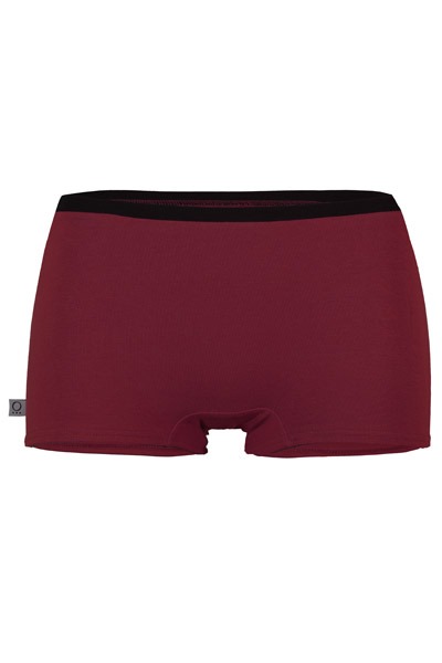 Organic cotton Bikini Shorts Isi aubergine / black -