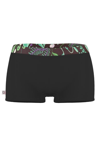Recycling bikini shorts Isi Blomma black - the feel-good bikini shorts