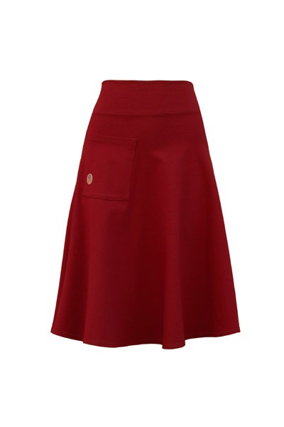 Organic skirt Welle lang, chili red