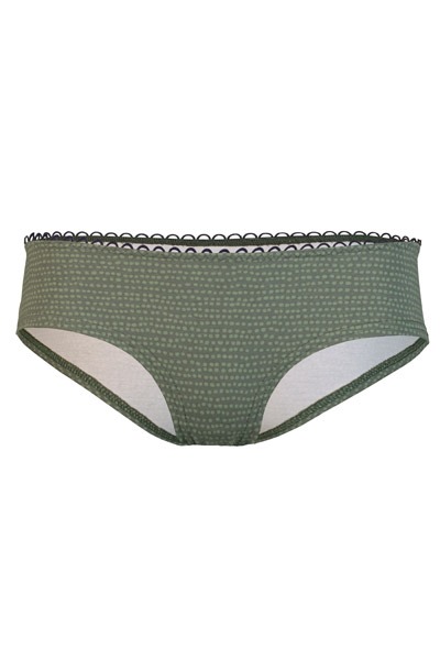 Bio hipster panties Muster Dots Forest green -