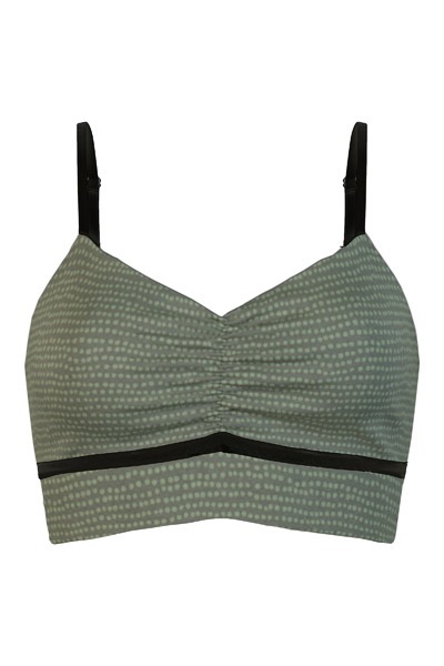 Organic bustier Yoga Dots Forest green -