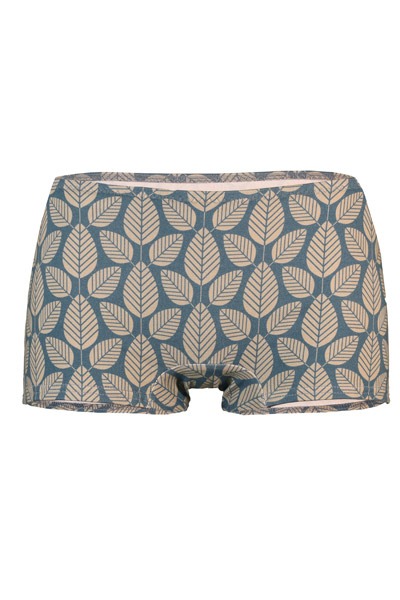 organic panties Erna pattern Lövskog grey/blue -