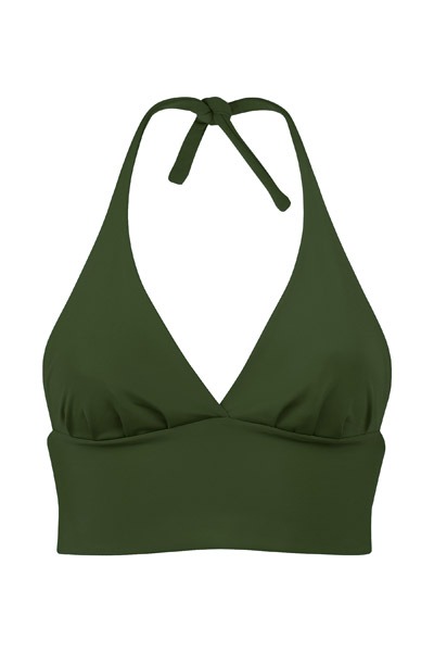 Recycling bikini top Fjordella, olive -
