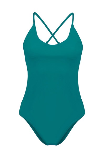 Recycling swimsuit Fr ya, smaragd -