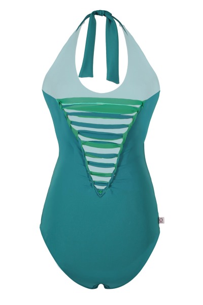 Recycling swimsuit Laik II smaragd botanico green -