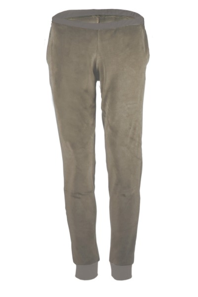 Organic velour pants Hygge cinder / taupe - New cut, more comfortable