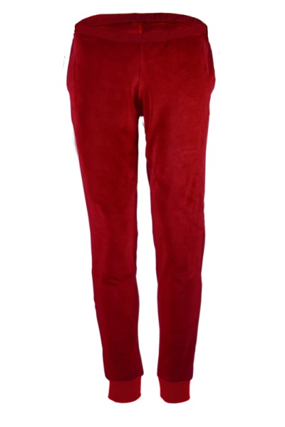 Organic velour pants Hygge dahlia / red - New cut, more comfortable