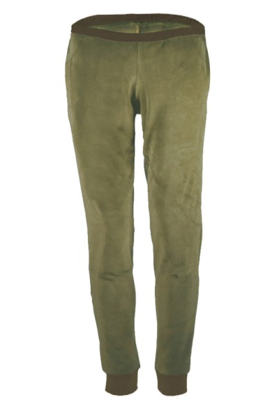 Organic velour pants Hygge olive green / forest - New cut, more comfortable