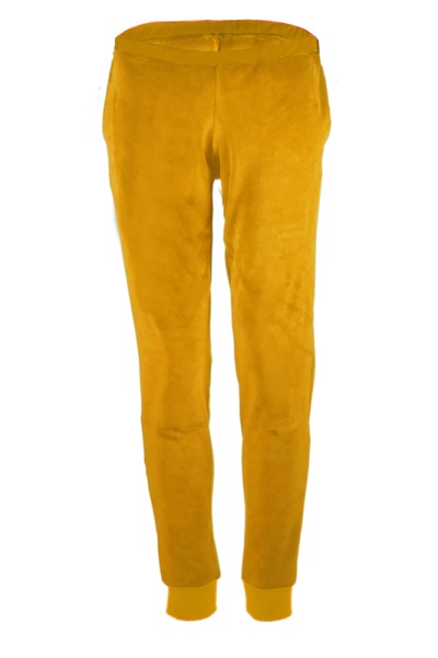 Organic velour pants Hygge mustard / yellow - New cut, more comfortable