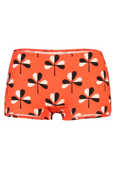organic panties Erna pattern Clover orange -