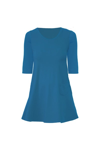 Organic gown Fine bluebottle blue