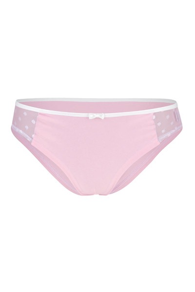 Organic hipster panties Lorelow light pink -