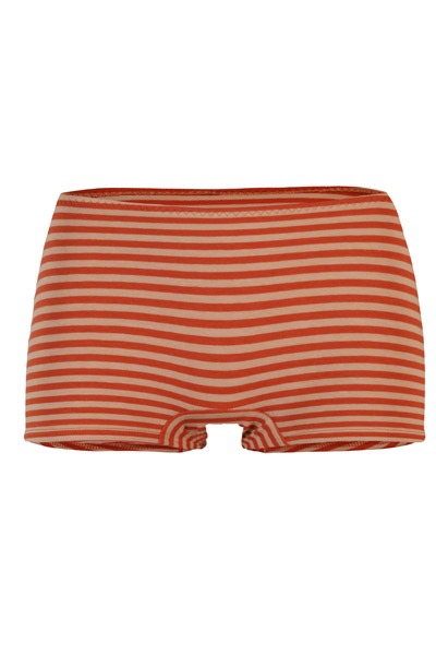 organic panties Erna Stripes nude-rust orange -