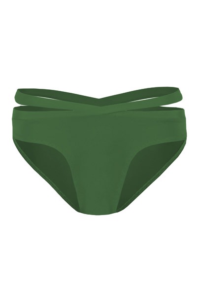 Recycling bikini panties Johto olive green -