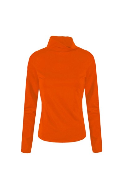 Organic Polo neck shirt Rolli orange