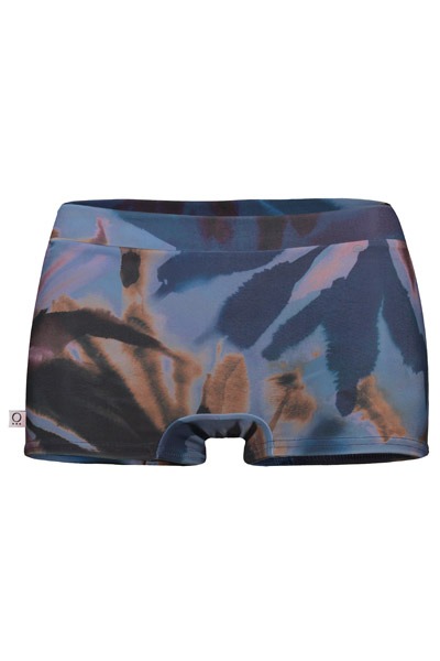 Recycling bikini shorts Isi Palm + blue - the feel-good bikini shorts