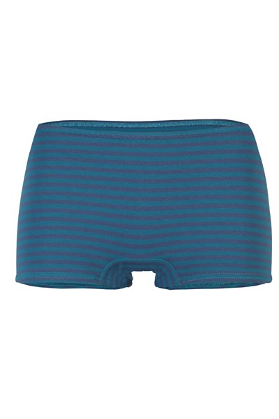 organic panties Erna Stripes teal-indico blue -