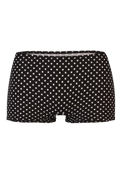 organic panties Erna pattern white dots on black -
