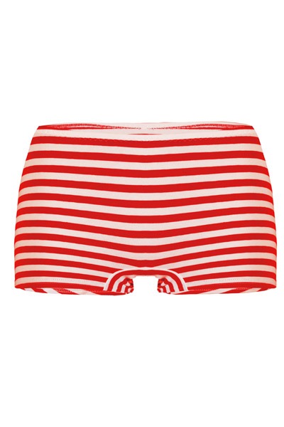 organic panties Erna Stripes red-white red -
