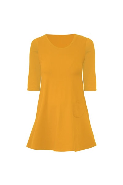 Organic gown Fine saffron yellow
