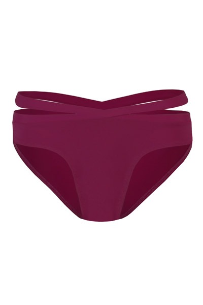 Recycling bikini panties Johto tinto red -