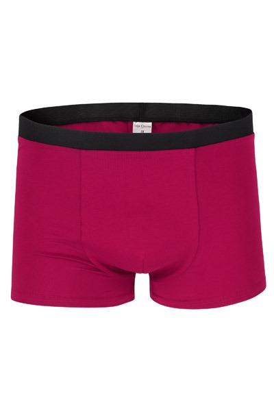 Organic men s trunk boxer shorts berry red